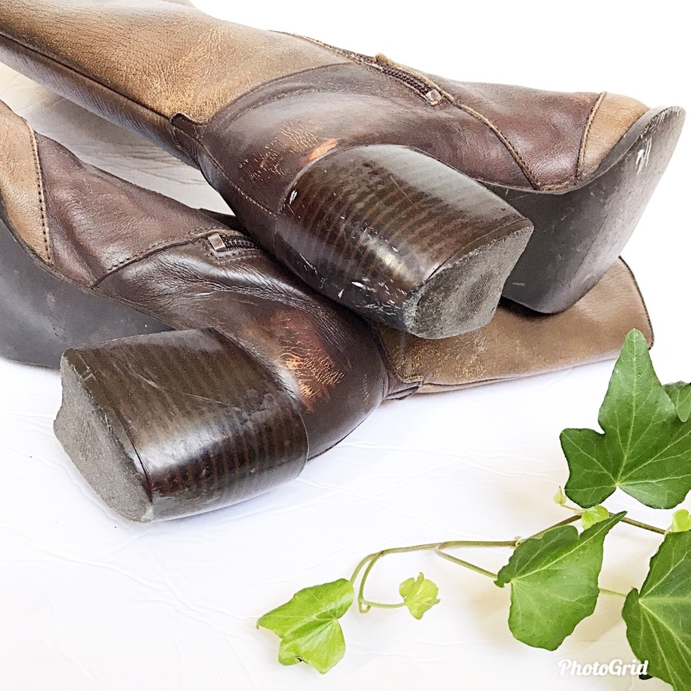 Leather Cowboy Boots - Picture 7 of 8